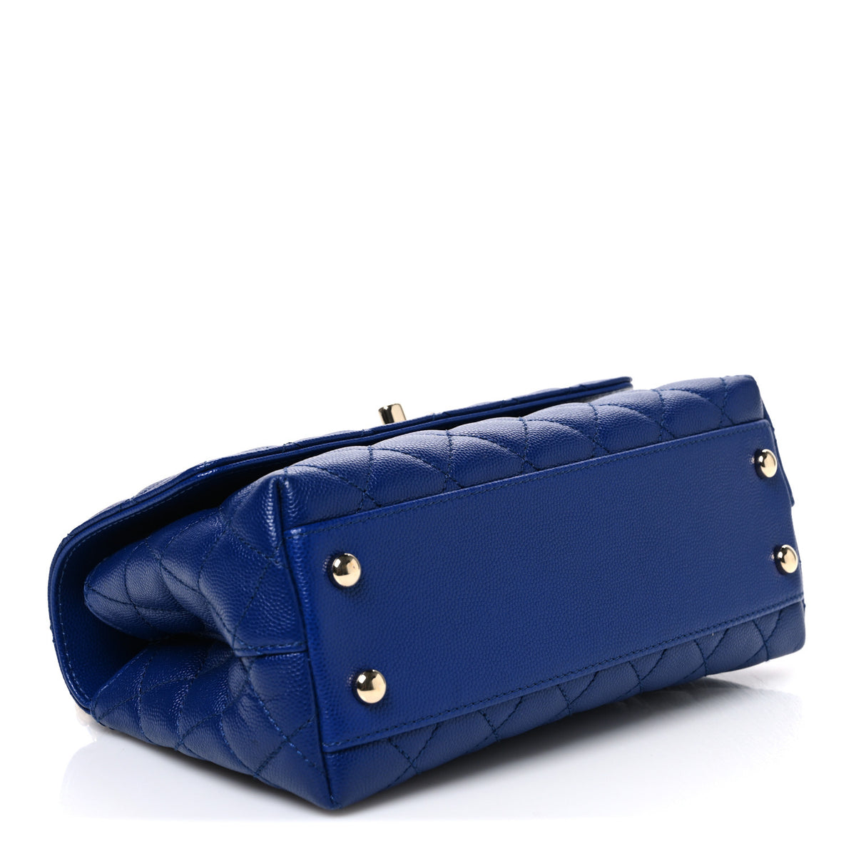 Caviar Quilted Mini Coco Handle Flap Blue