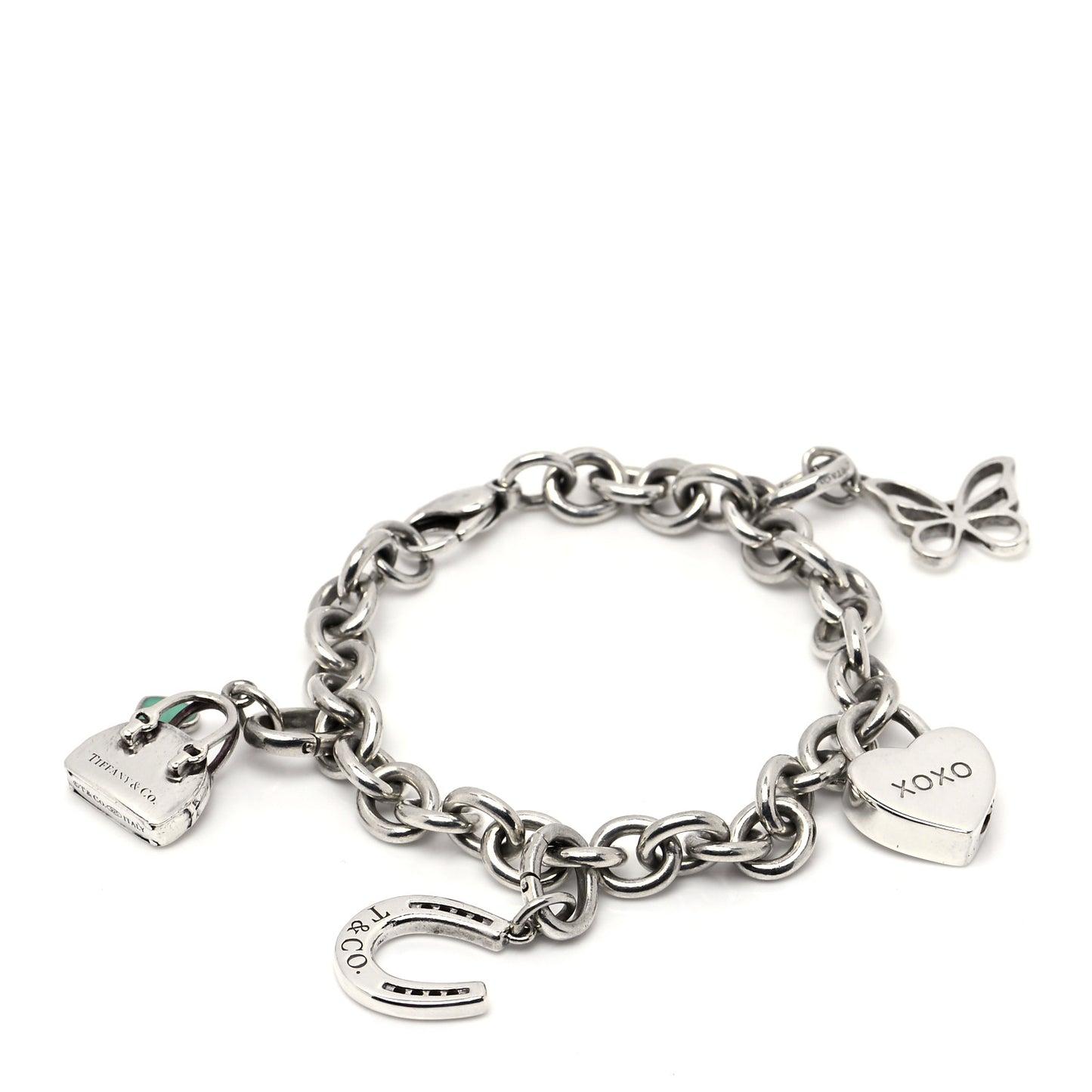 Sterling Silver Return to Tiffany Heart Multi Charm Bracelet