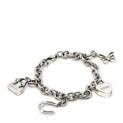Tiffany Sterling Silver Return to Tiffany Heart Multi Charm Bracelet 1 of 4
