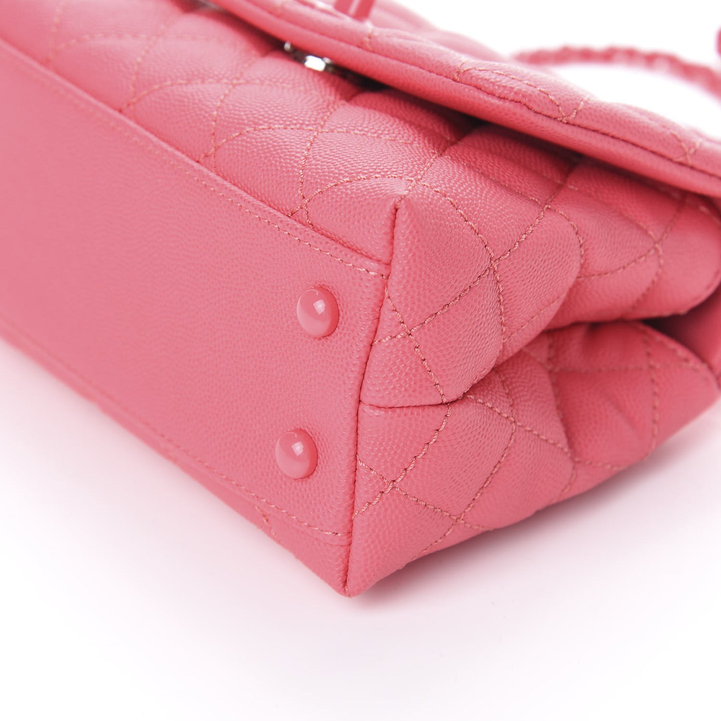 Caviar Quilted Incognito Extra Mini Coco Handle Flap Pink