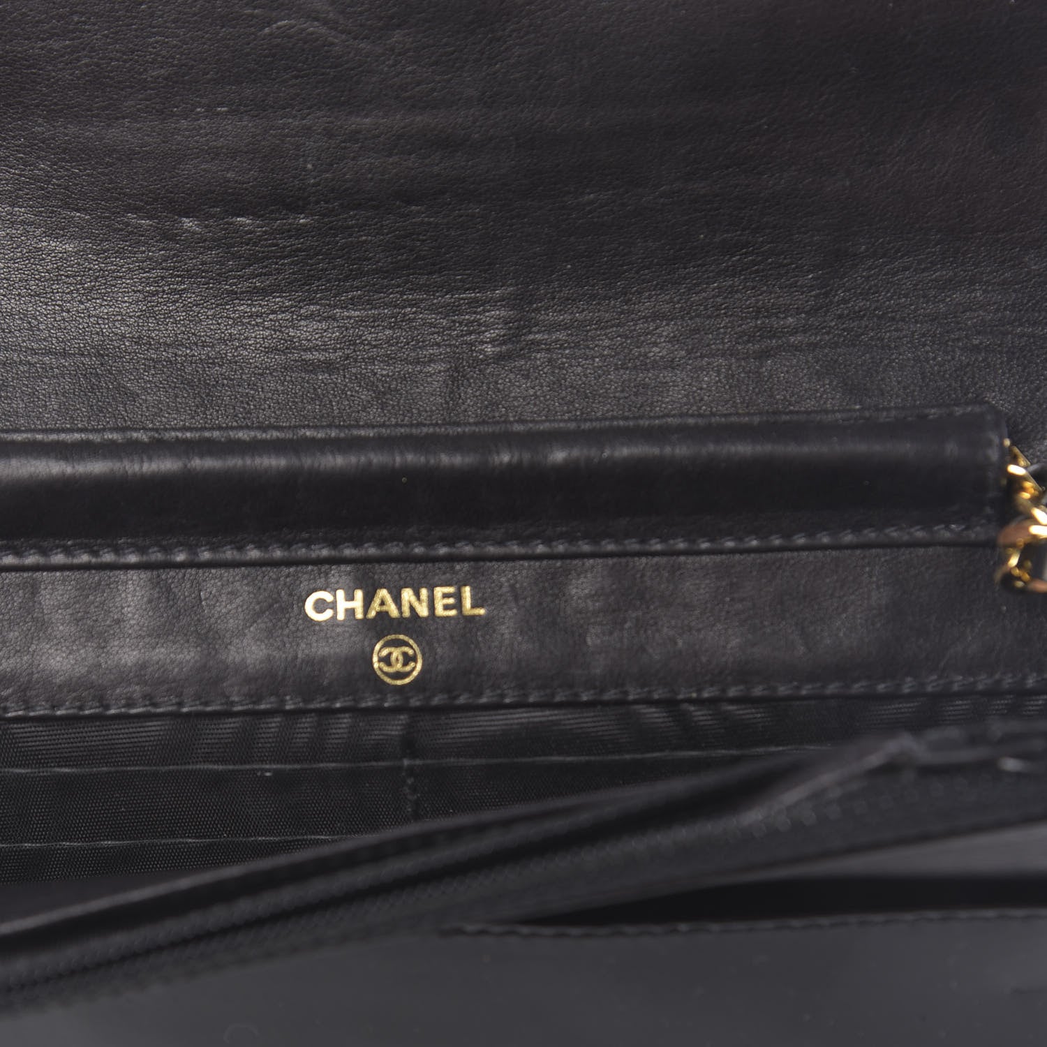 Chanel Patent Timeless CC Wallet On Chain WOC Black 6 of 14