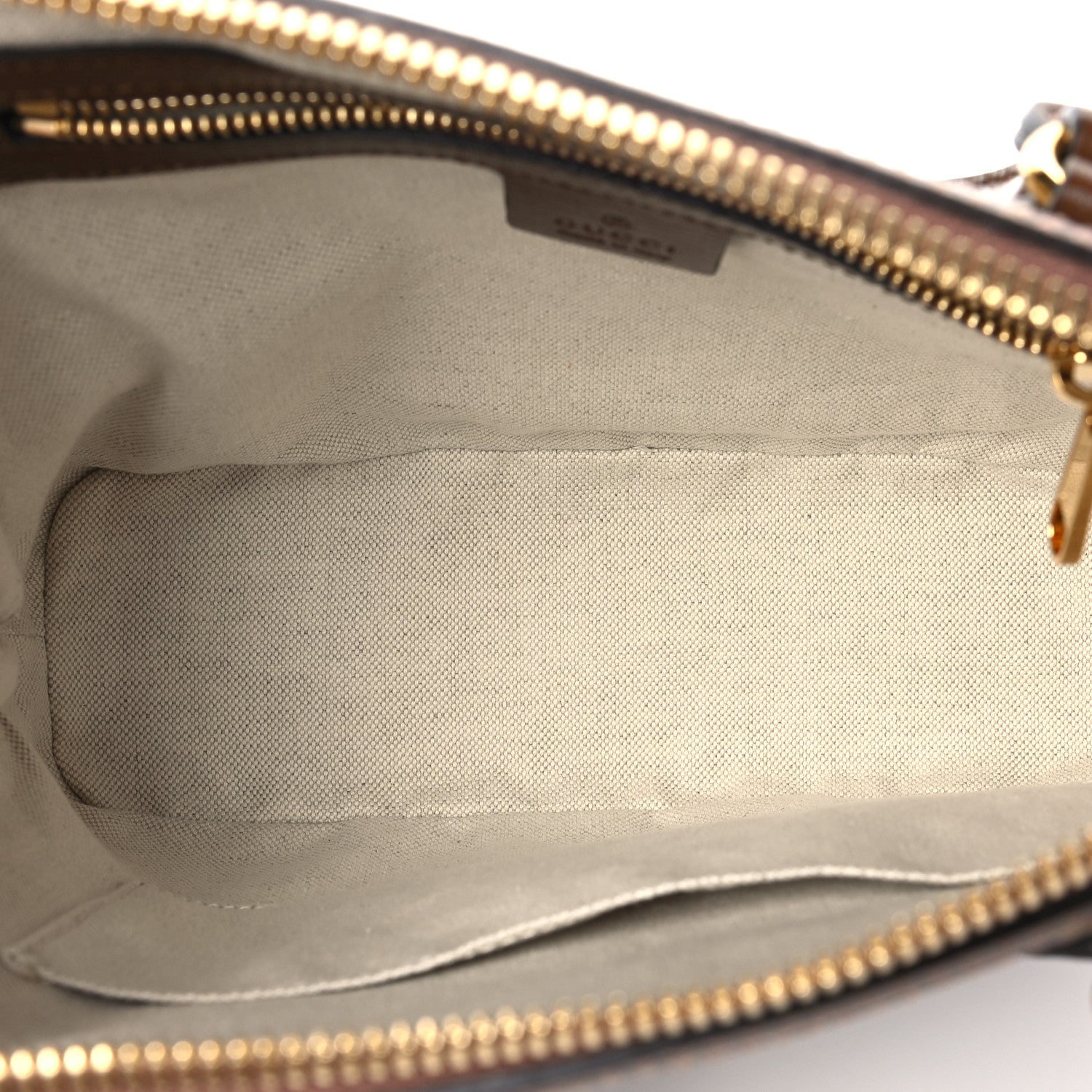 Gucci GG Supreme Monogram Azalea Calfskin Small Horsebit 1955 Top Handle Bag Beige Ebony Brown Sugar 6 of 7