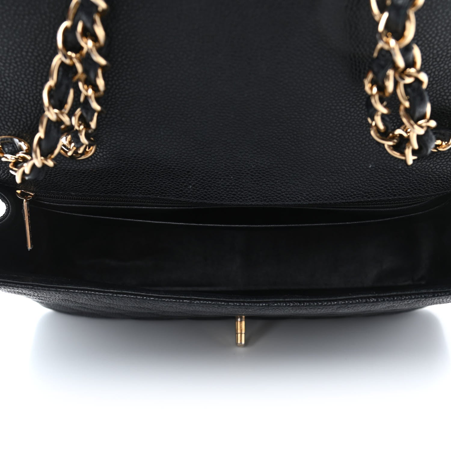 Chanel Caviar Quilted Jumbo Single Flap Black 4 of 4