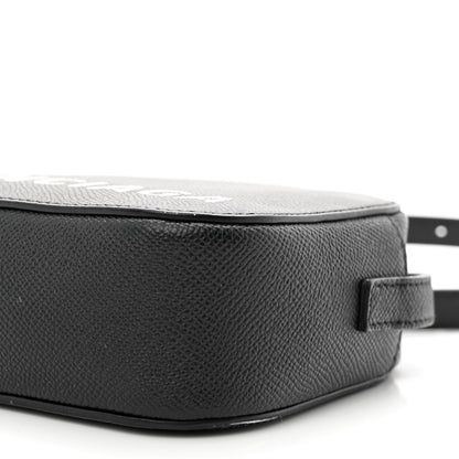 Balenciaga Signature Grained Calfskin Logo XS Ville Camera Bag Black White 10 of 12