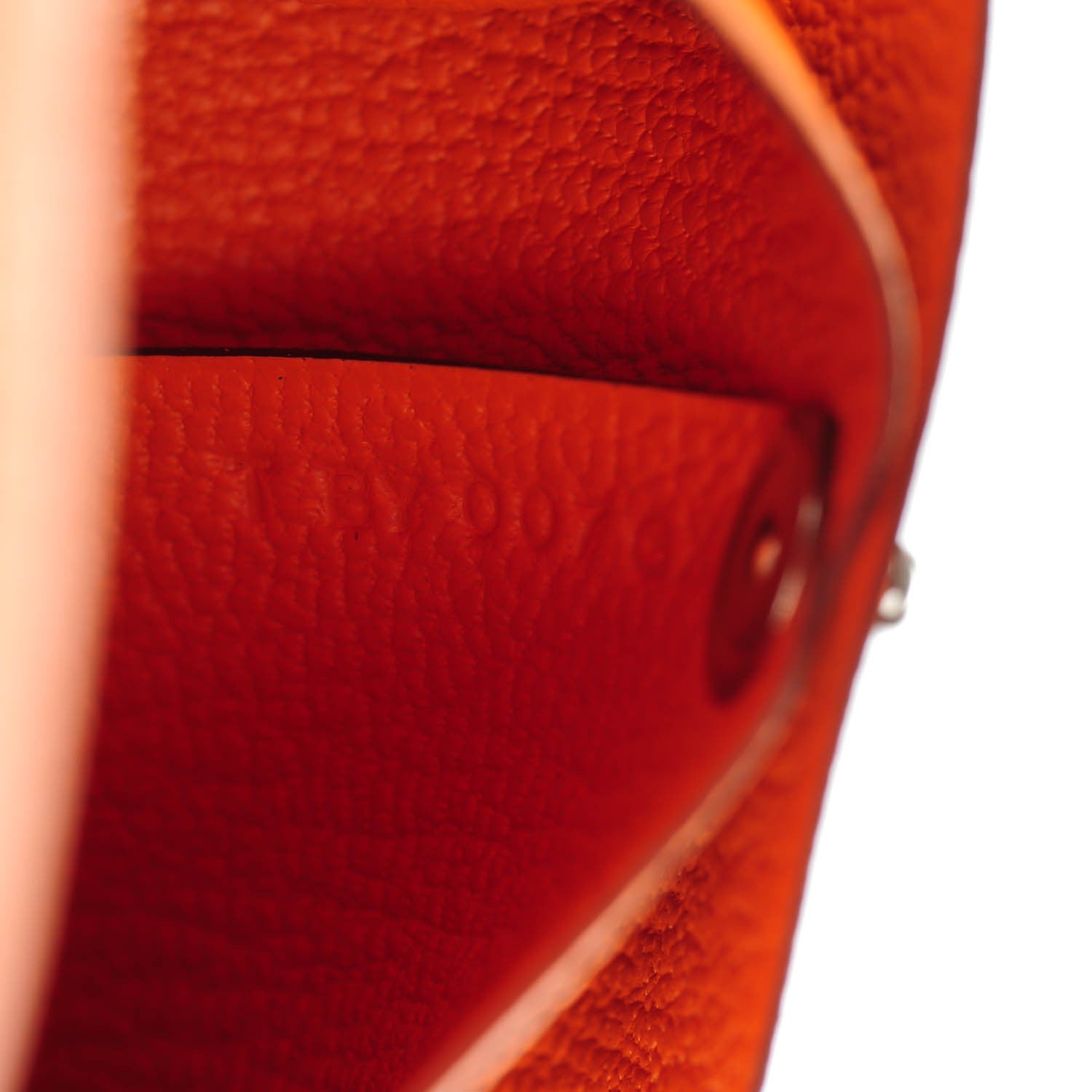 Hermes Chevre Mysore Bastia Coin Purse Orange 7 of 7