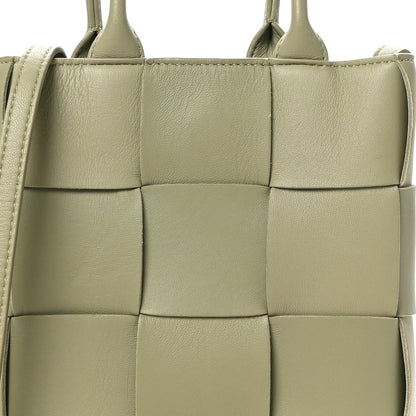 Bottega Veneta Lambskin Maxi Intrecciato North South Cassette Tote Travertine 7 of 9