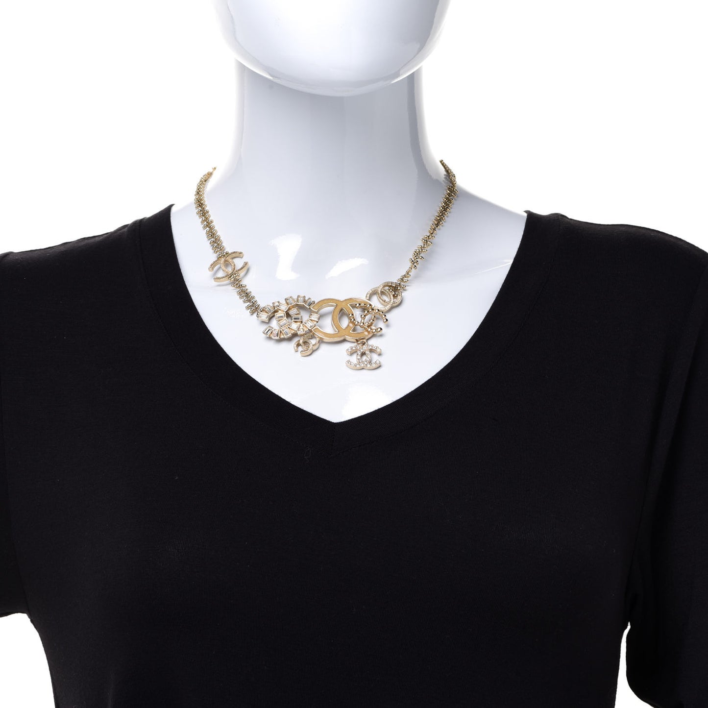 Crystal CC Charm Necklace