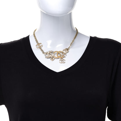 Chanel Crystal CC Charm Necklace 2 of 5
