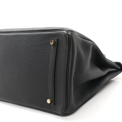 Hermes Taurillon Clemence Birkin 35 Black 10 of 11