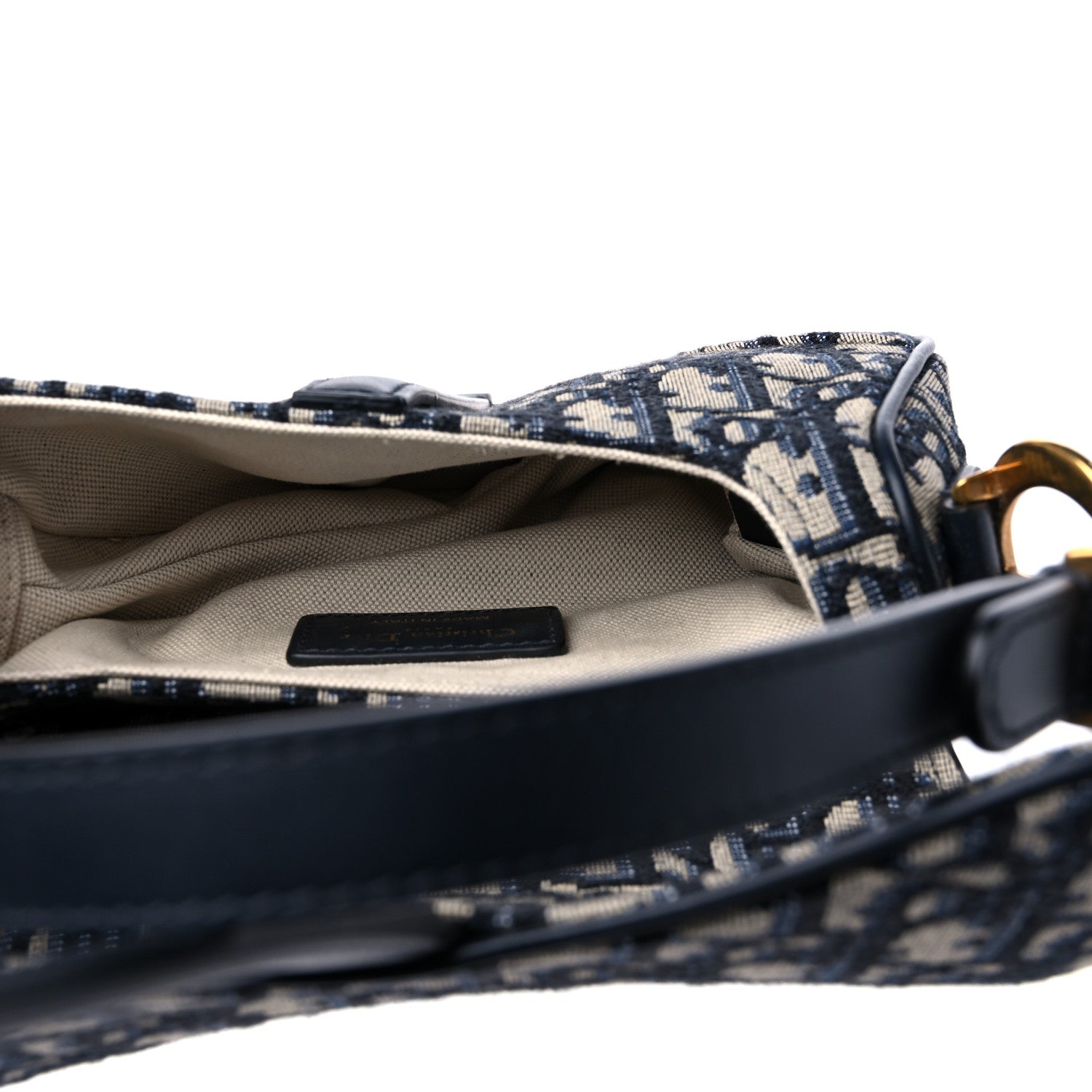 Christian Dior Oblique Mini Saddle Bag Blue 5 of 10