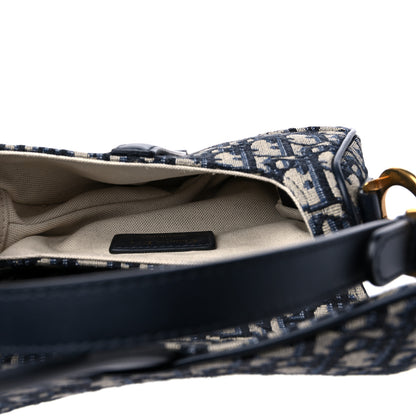 Christian Dior Oblique Mini Saddle Bag Blue 5 of 10