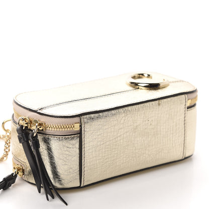 Chloe Metallic Calfskin Lambskin Mini C Vanity Bag Gold 4 of 12