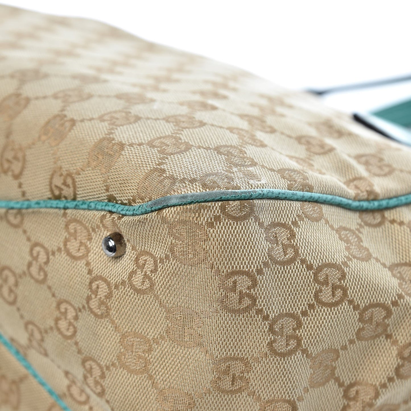 Monogram Small Tote Turquoise