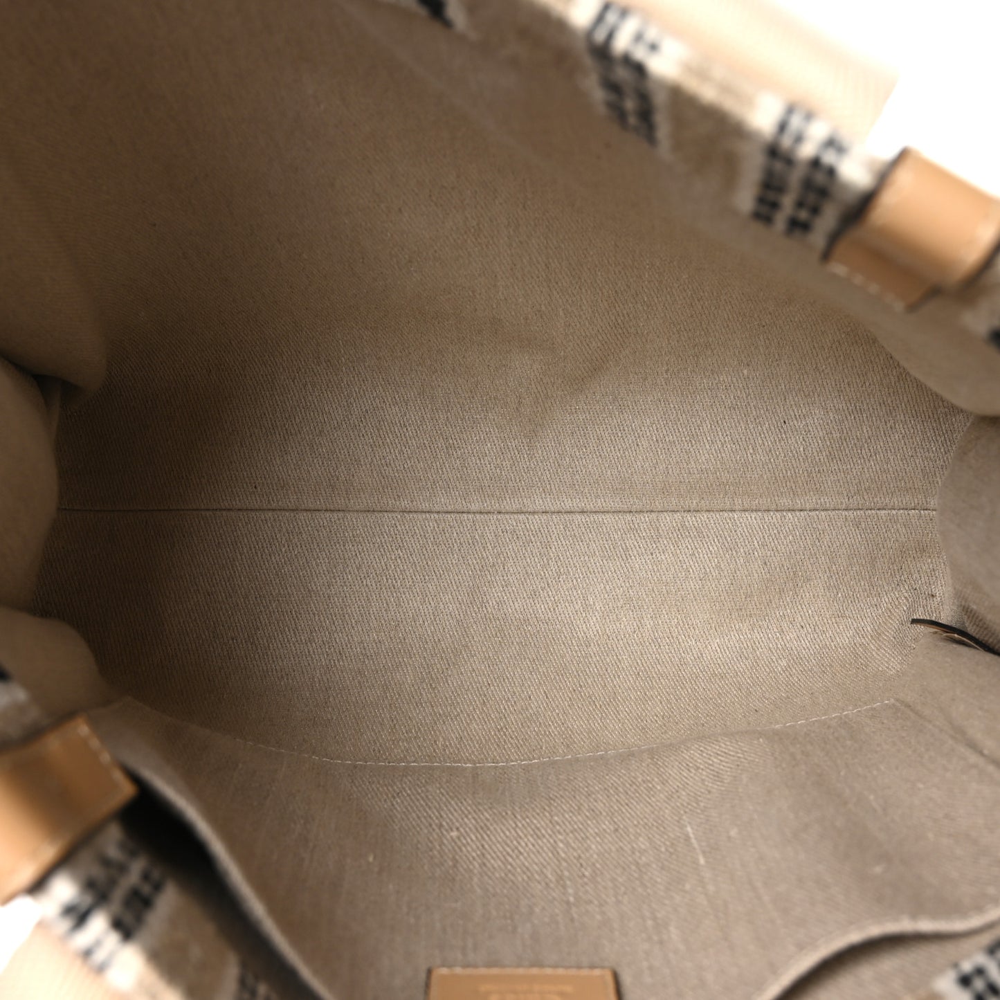 Knit Medium Woody Ribbon Tote Nude