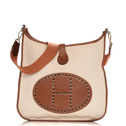 Hermes Toile Natural Barenia Evelyne GM Ebene 1 of 6