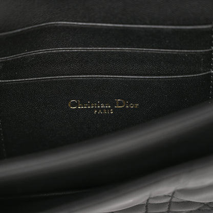 Christian Dior Lambskin Cannage Mini My Dior Top Handle Clutch Black 9 of 11