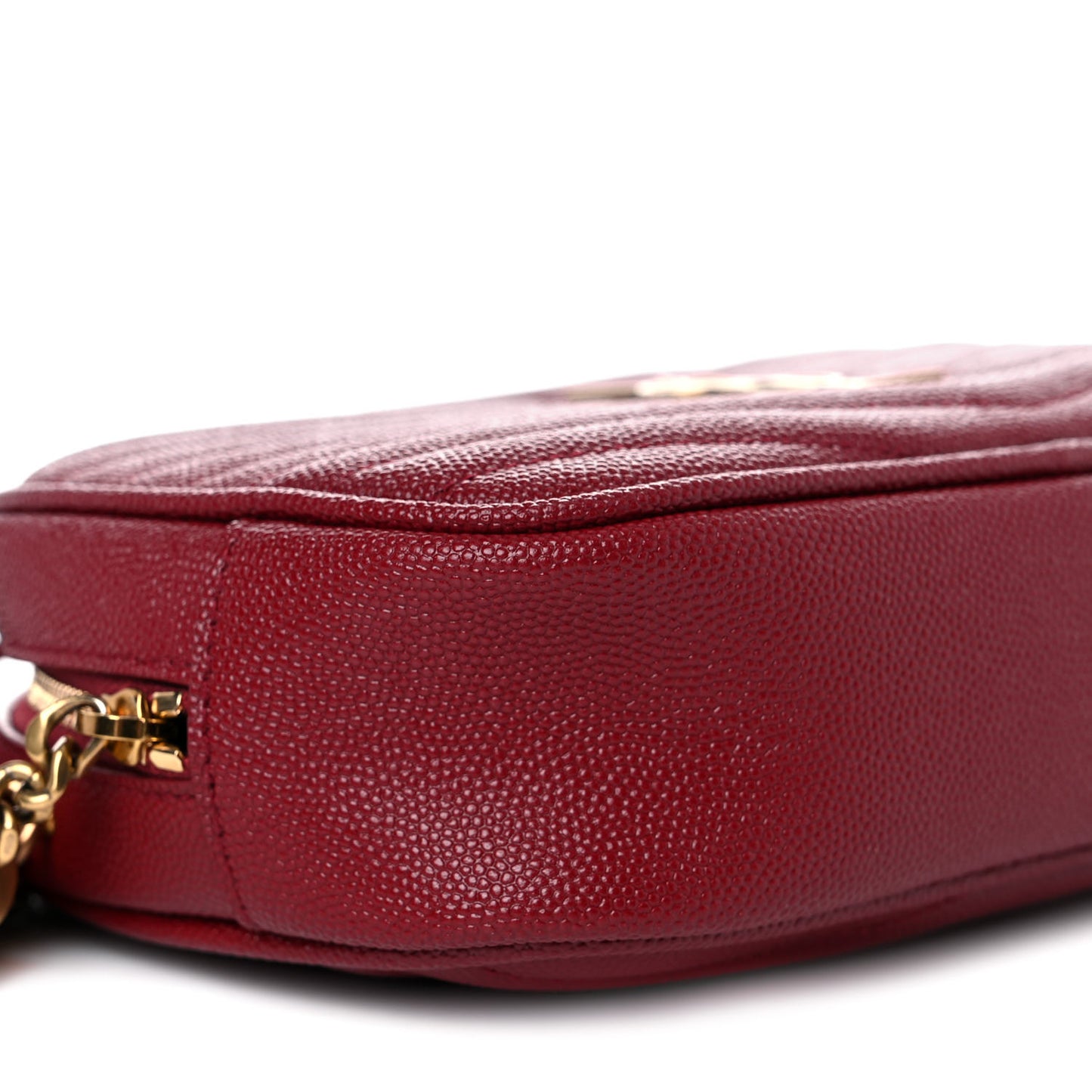 Grain De Poudre Matelasse Monogram Mini Lou Camera Bag Eros Red