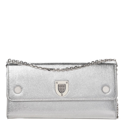 Christian Dior Goatskin Diorever Wallet On Chain Argent 1 of 9