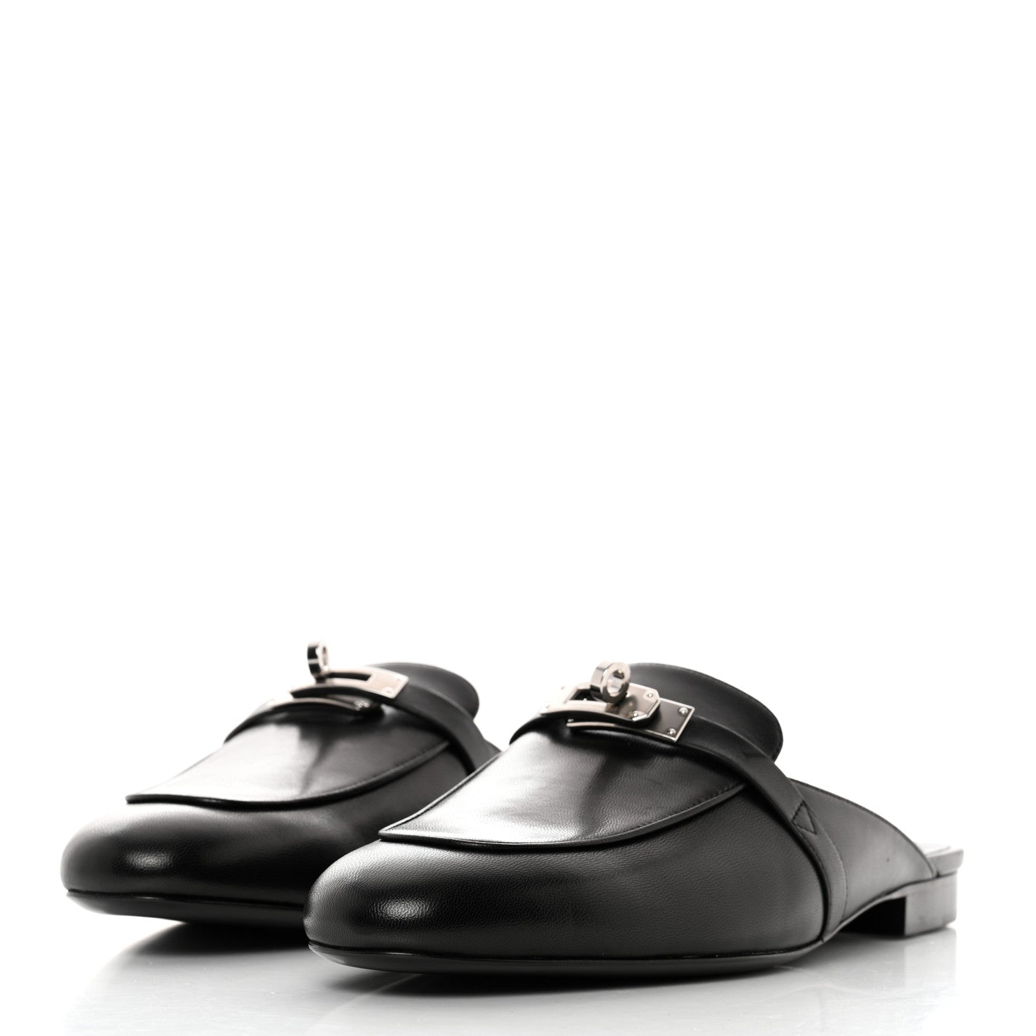 Hermes Goatskin Oz Mules 40 Black 3 of 9