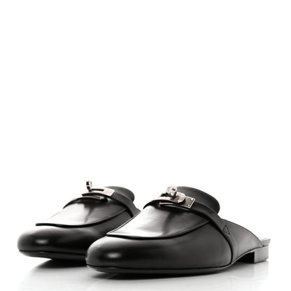Hermes Goatskin Oz Mules 40 Black 3 of 9