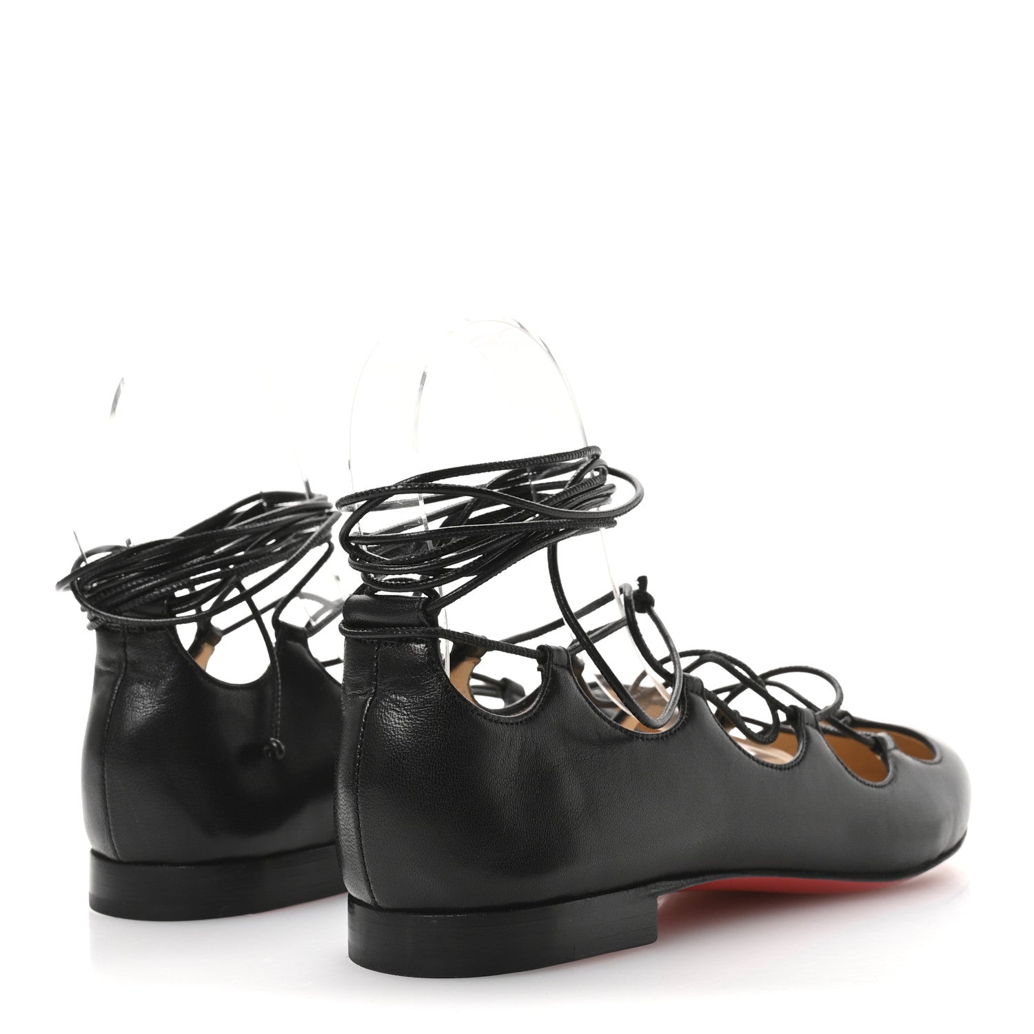 Christian Louboutin Shiny Nappa Mary Scott Flats 37 Black 5 of 8