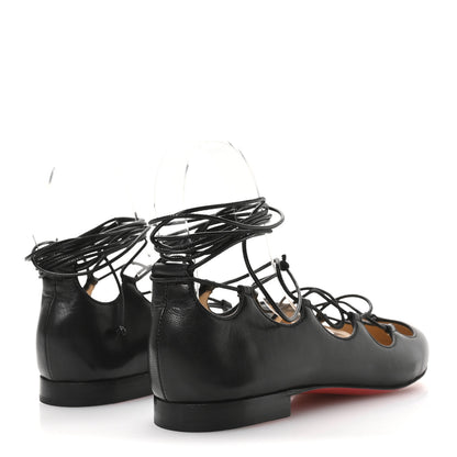 Christian Louboutin Shiny Nappa Mary Scott Flats 37 Black 5 of 8