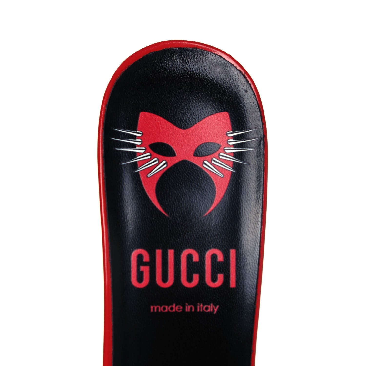 Gucci Polished Calfskin Scarlet High Heel Slide Sandals 37.5 Heron Red 7 of 8