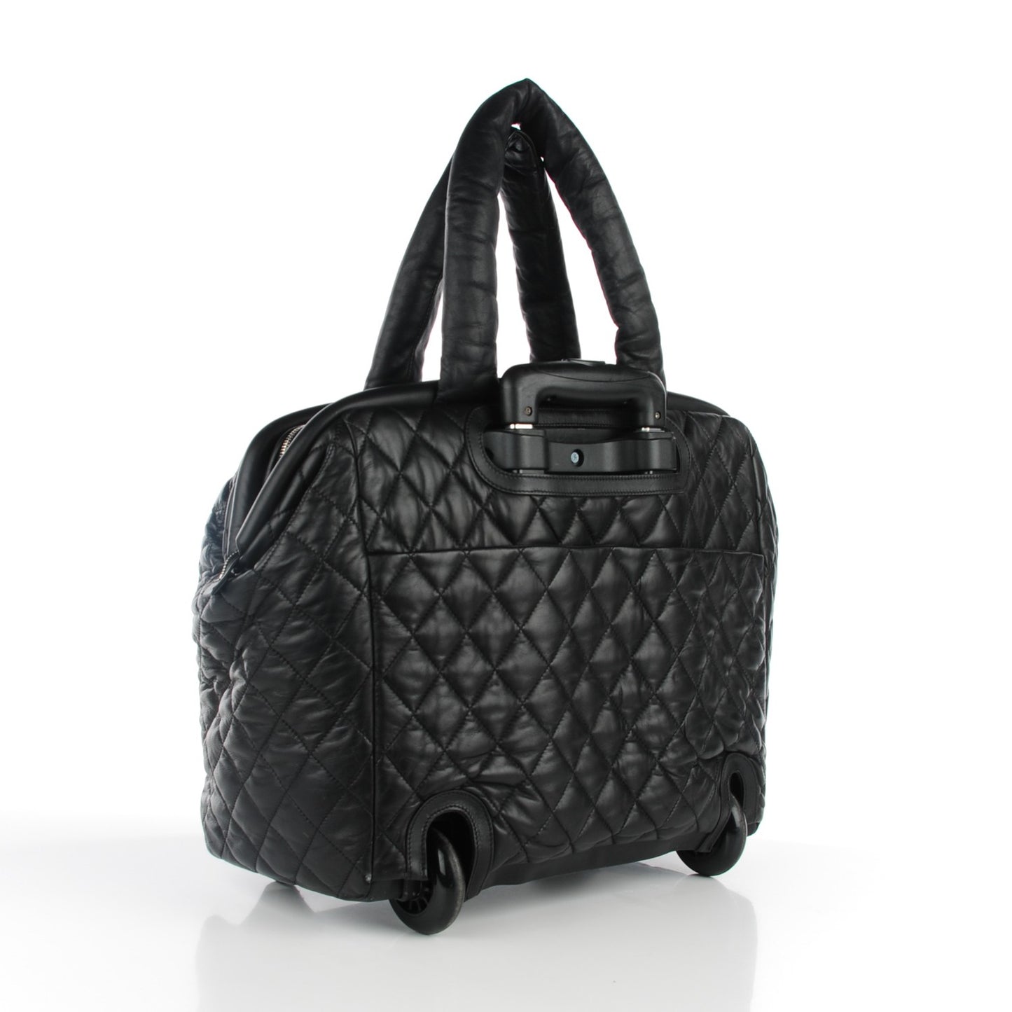 Lambskin Quilted Coco Cocoon Trolley Black