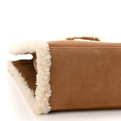 Telfar X UGG Suede Shearling Medium Shopping Bag Chestnut 9 of 10