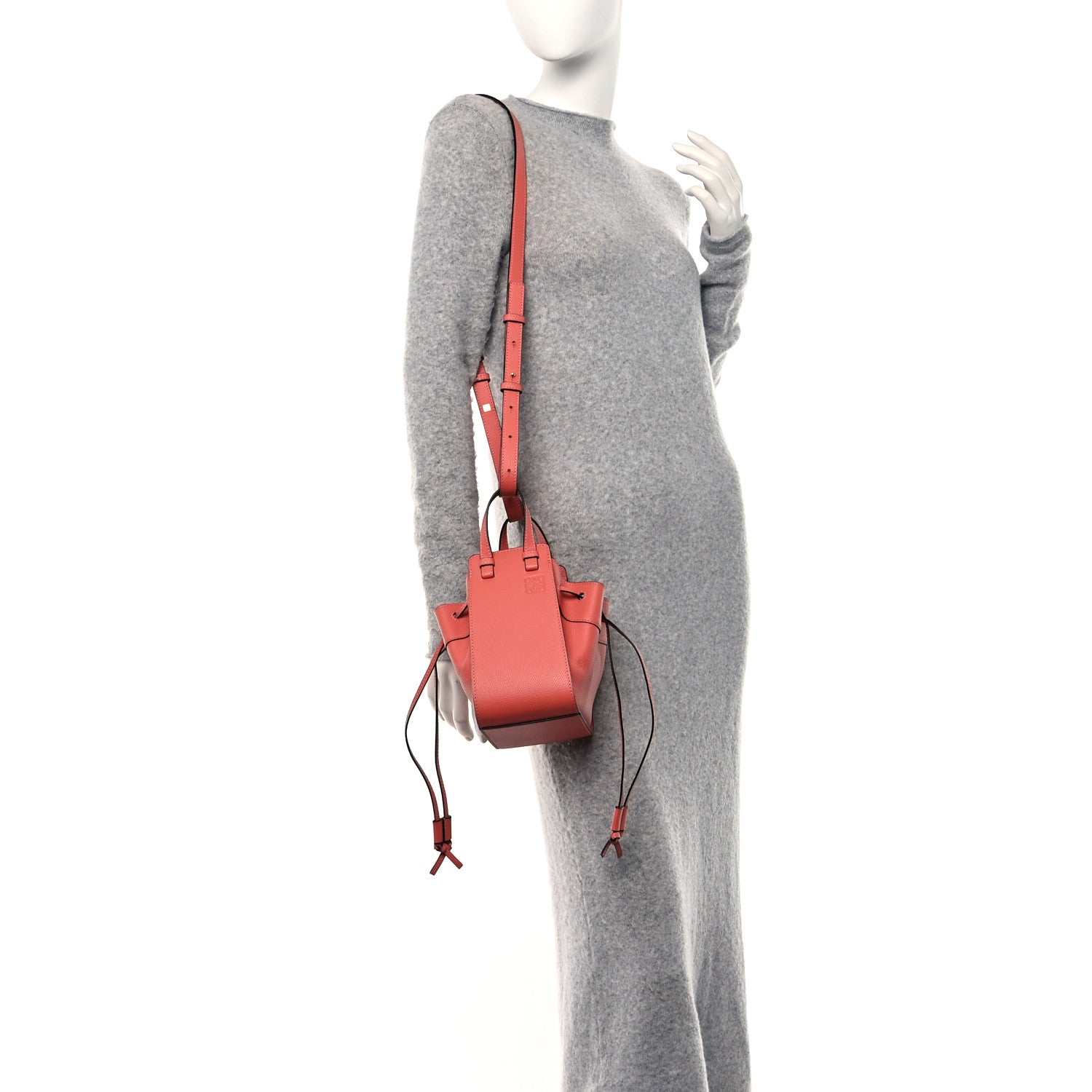 Loewe Grained Calfskin Mini Hammock Shoulder Bag Pink Tulip 2 of 10