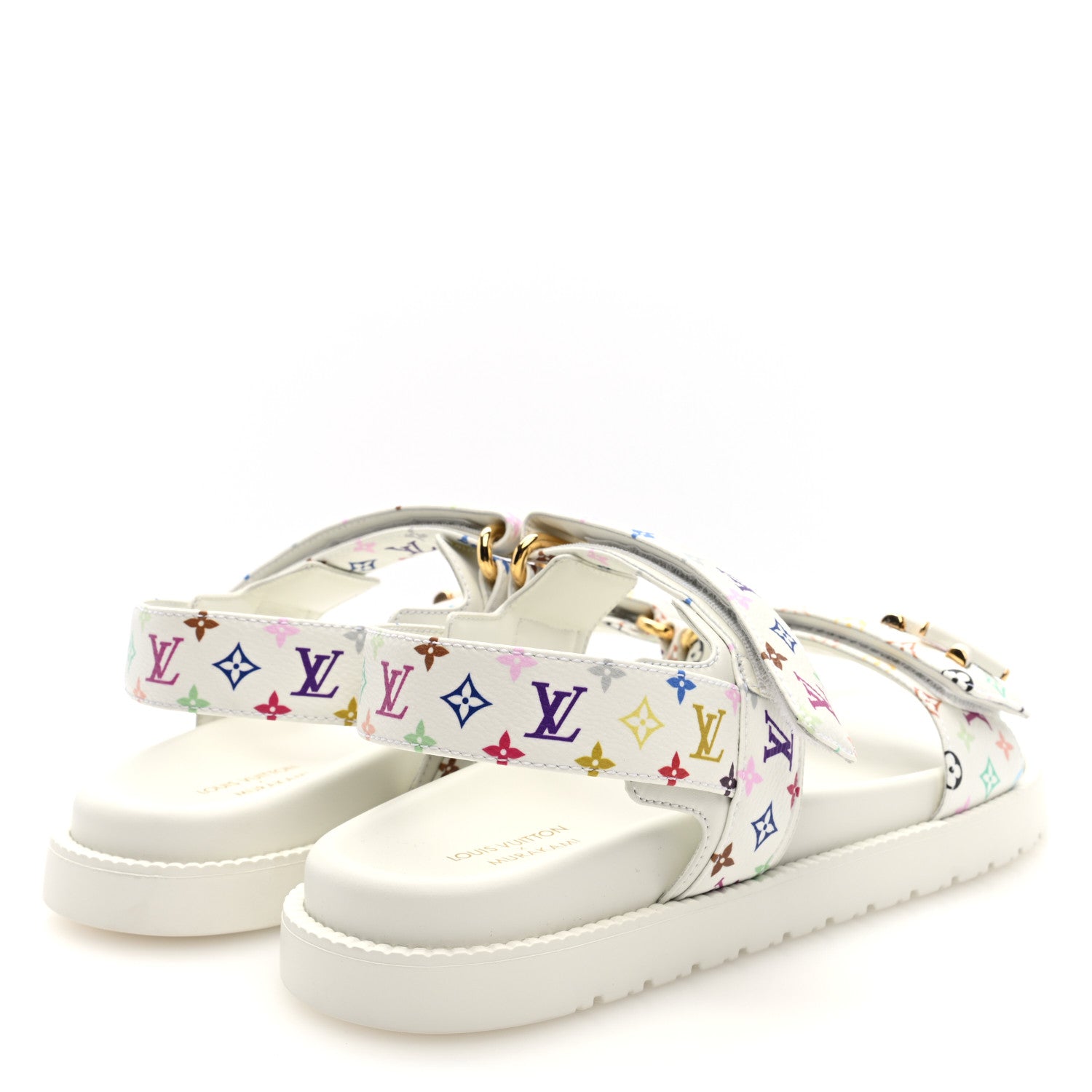 Louis Vuitton LV X TM Monogram Multicolor LV Sunset Flat Comfort Mule 39 White 5 of 9