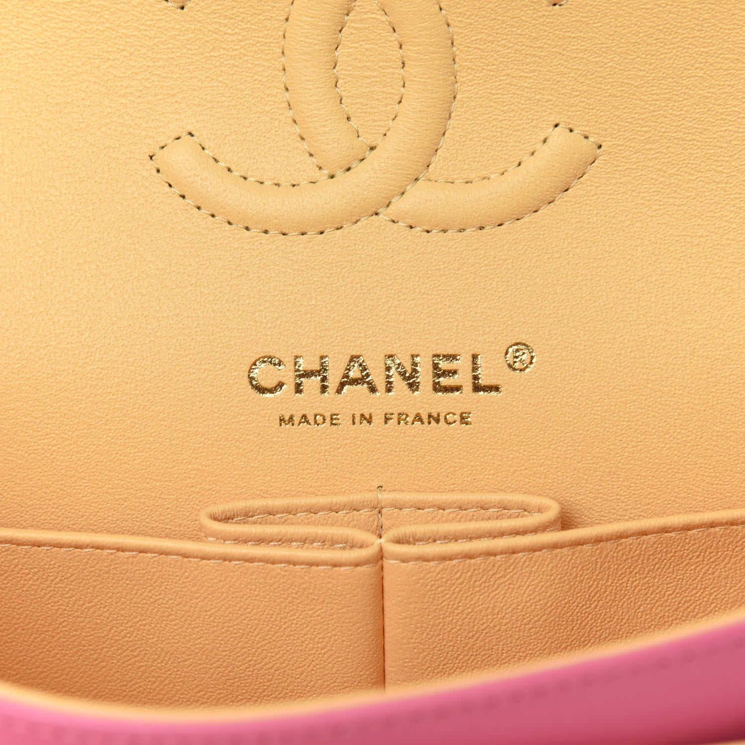Chanel Lambskin Quilted Small Double Flap Pink Yellow 6 of 12