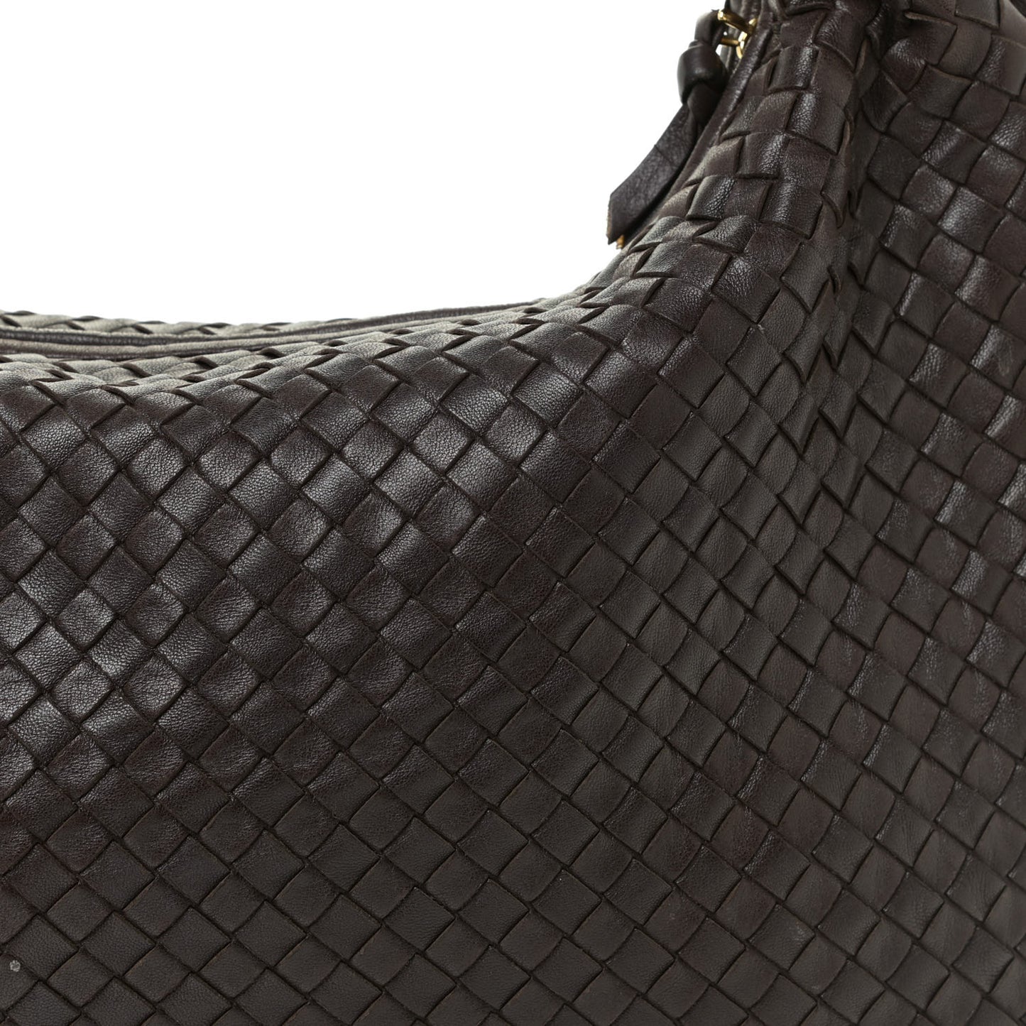 Nappa Intrecciato Large Veneta Hobo Ebano