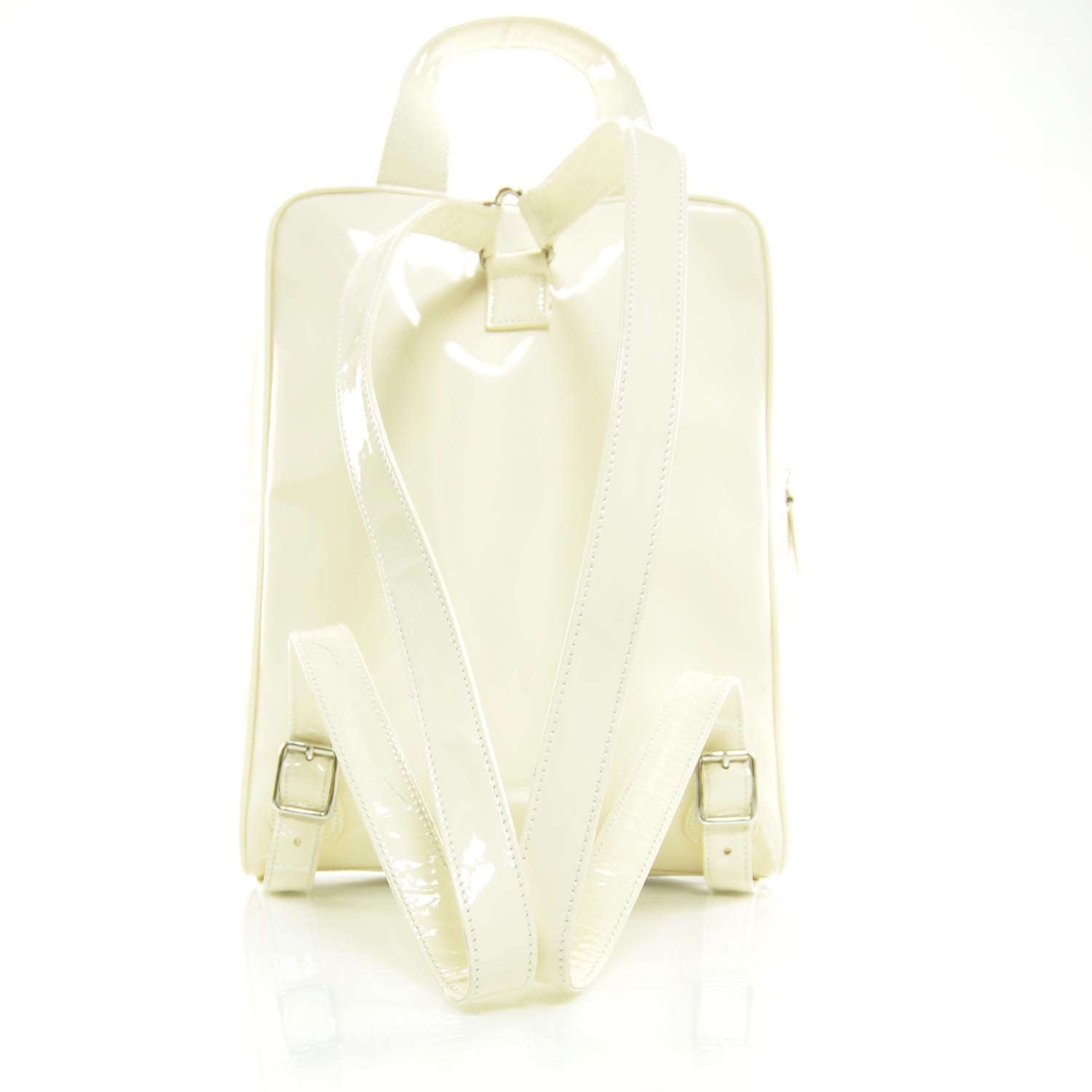 Gucci Patent GG Backpack Ivory 4 of 9