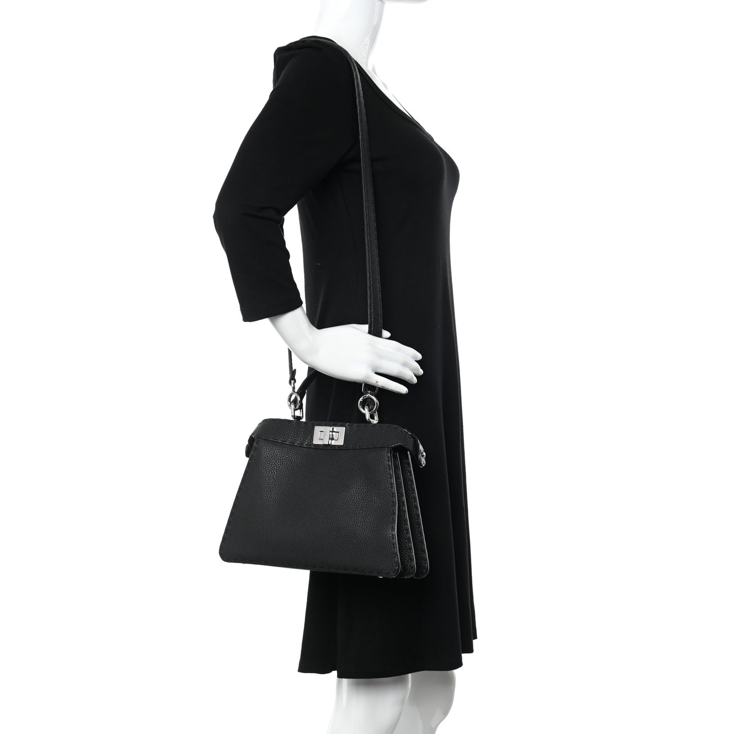 Cuoio Romano Selleria Chamois Small Peekaboo I SEE U Satchel Black Camel Sunflower