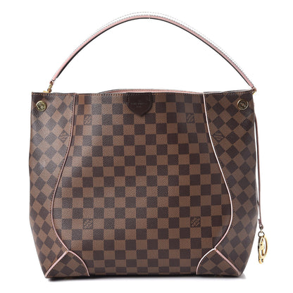 Louis Vuitton Damier Ebene Caissa Hobo Rose Ballerine 1 of 7