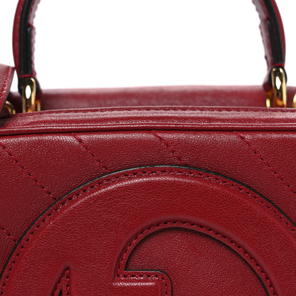 Gucci Sakai Be Green Calfskin Diagonal Stitched Blondie Top Handle Bag Rosso 8 of 10