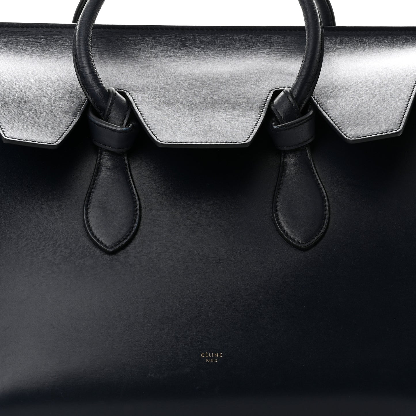 Palmelato Calfskin Medium Tie Knot Tote Midnight