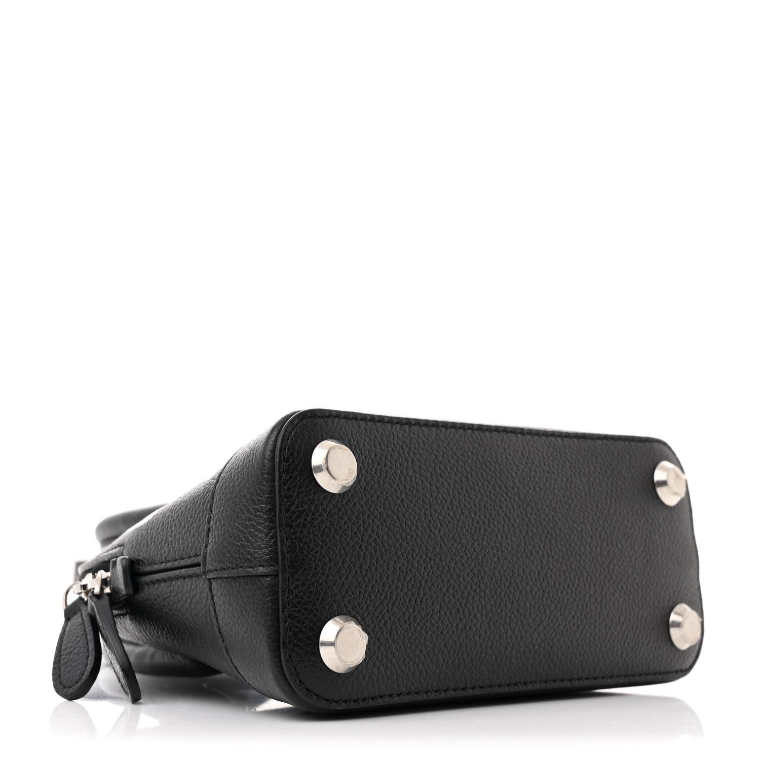 Balenciaga Grained Calfskin Graffiti Print Logo XXS Ville Top Handle Bag Black Silver 4 of 11