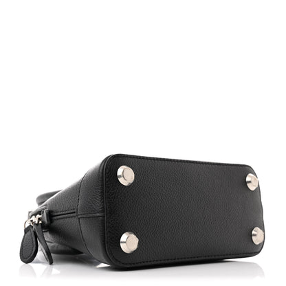Balenciaga Grained Calfskin Graffiti Print Logo XXS Ville Top Handle Bag Black Silver 4 of 11