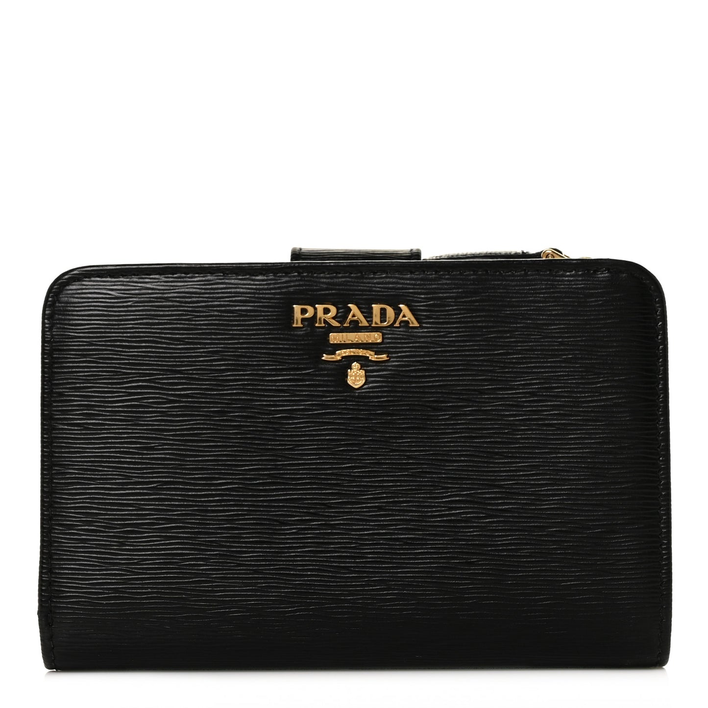 Vitello Move Metal Compact Wallet Black