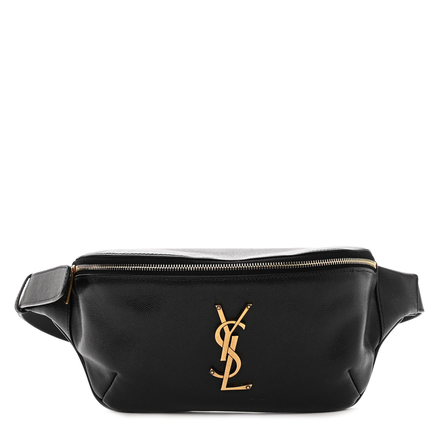 Saint Laurent Grain De Poudre Monogram Belt Bag Black 1 of 10