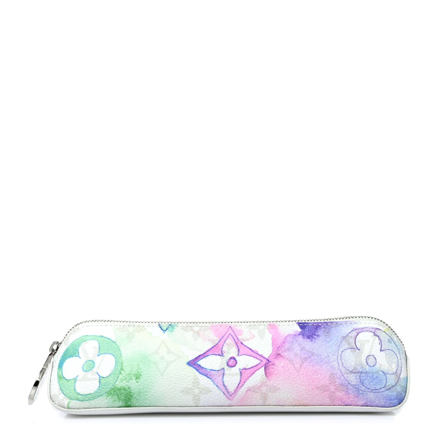 Monogram Watercolor Elizabeth Pencil Pouch Multicolor