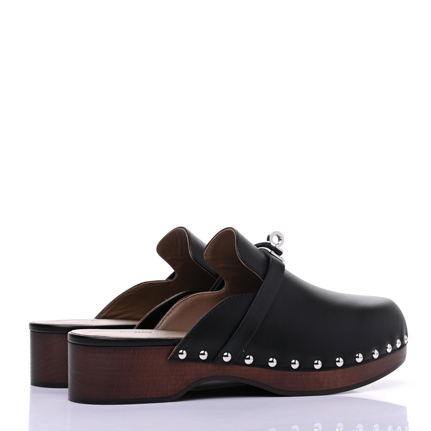 Calfskin Carlotta Mules 38 Black