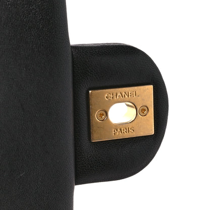 Chanel Lambskin Quilted Chaine Lettre Flap Black 7 of 11