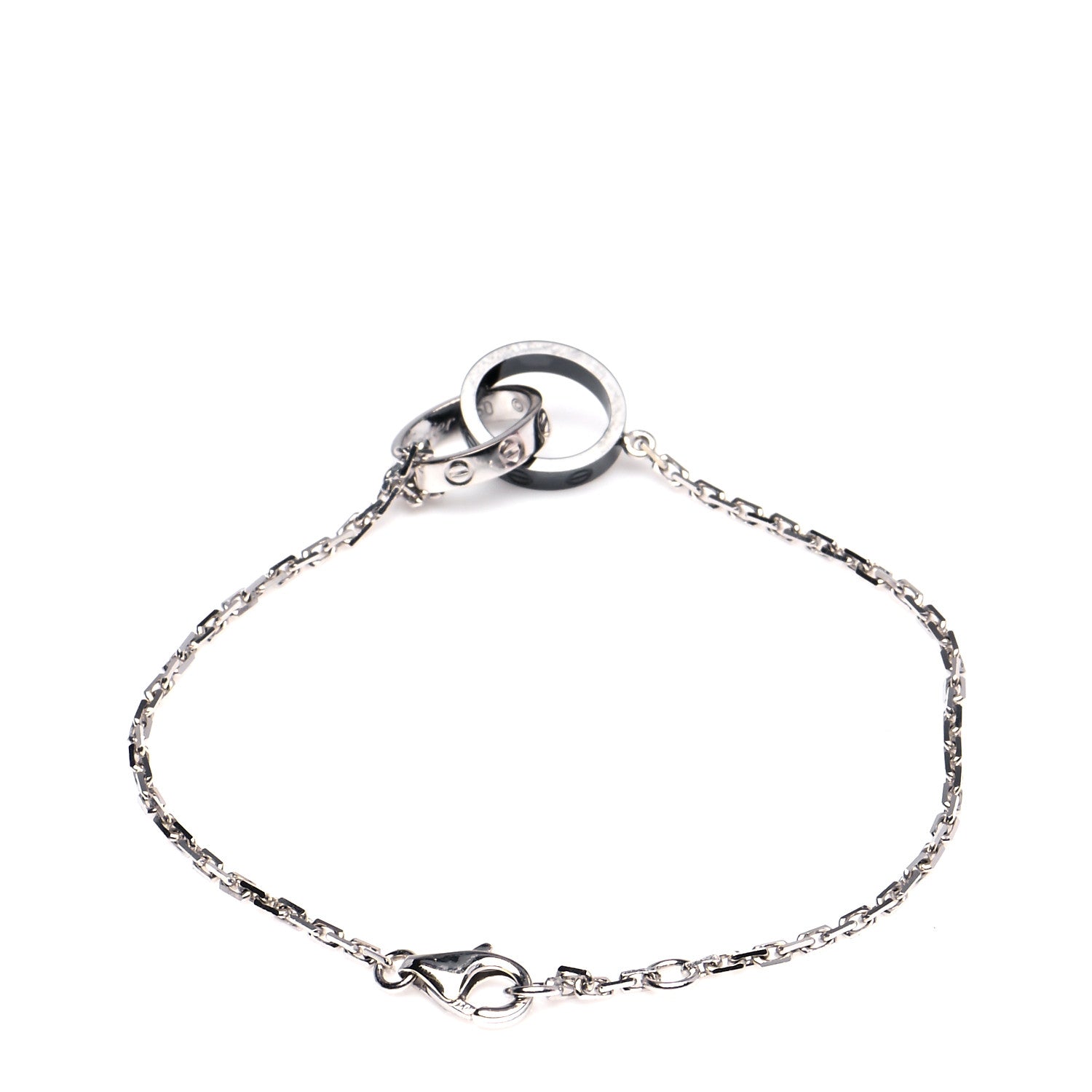 Cartier 18K White Gold Black Ceramic LOVE Bracelet 3 of 8