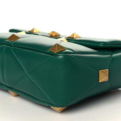Valentino Garavani Nappa Large Roman Stud Shoulder Bag Jungle 8 of 8
