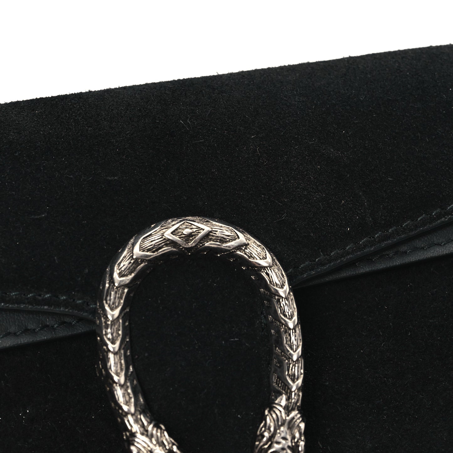 Suede Super Mini Dionysus Shoulder Bag Black