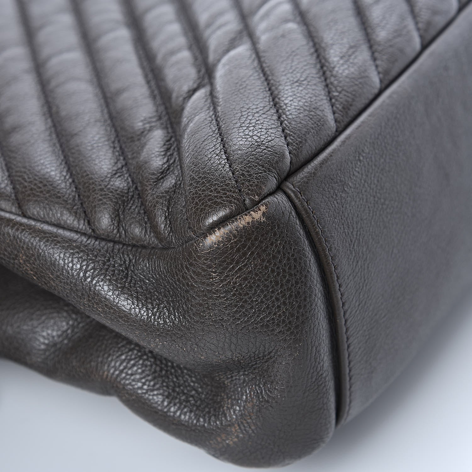 Saint Laurent Sheepskin Matelasse Chevron Monogram Large College Satchel Dark Anthracite 13 of 16