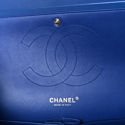 Chanel Patent Calfskin Quilted Jumbo Double Flap Blue 6 of 11